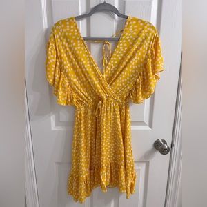 Yellow floral dress